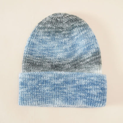 Mütze Strickmütze Beanie Melange Farbverlauf