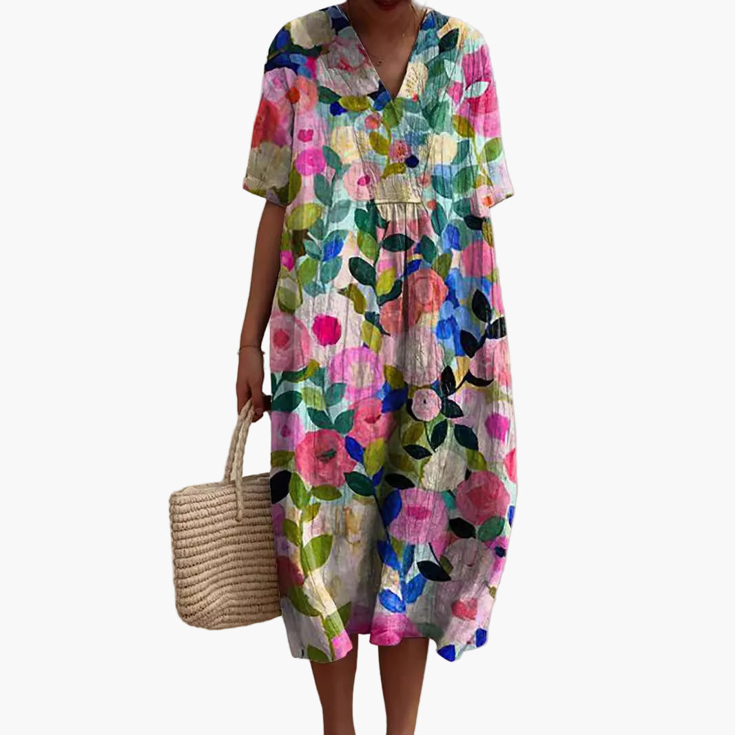 Women’s Sommerkleid mit floralem Design für Freizeit & Urlaub