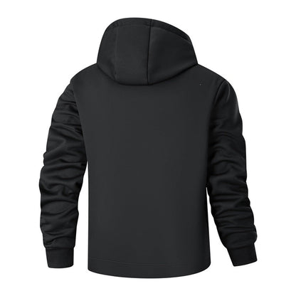 Herren Kapuzenjacke mit Reißverschluss und Plüschfutter