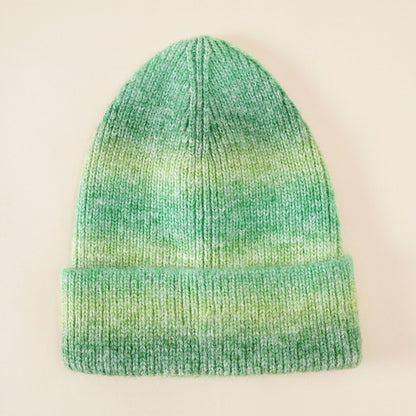 Mütze Strickmütze Beanie Melange Farbverlauf