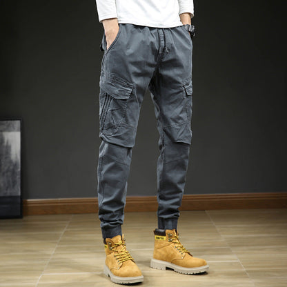 Herren Cargo Hose Jogger mit Tunnelzug Bund und Bündchen am Bein