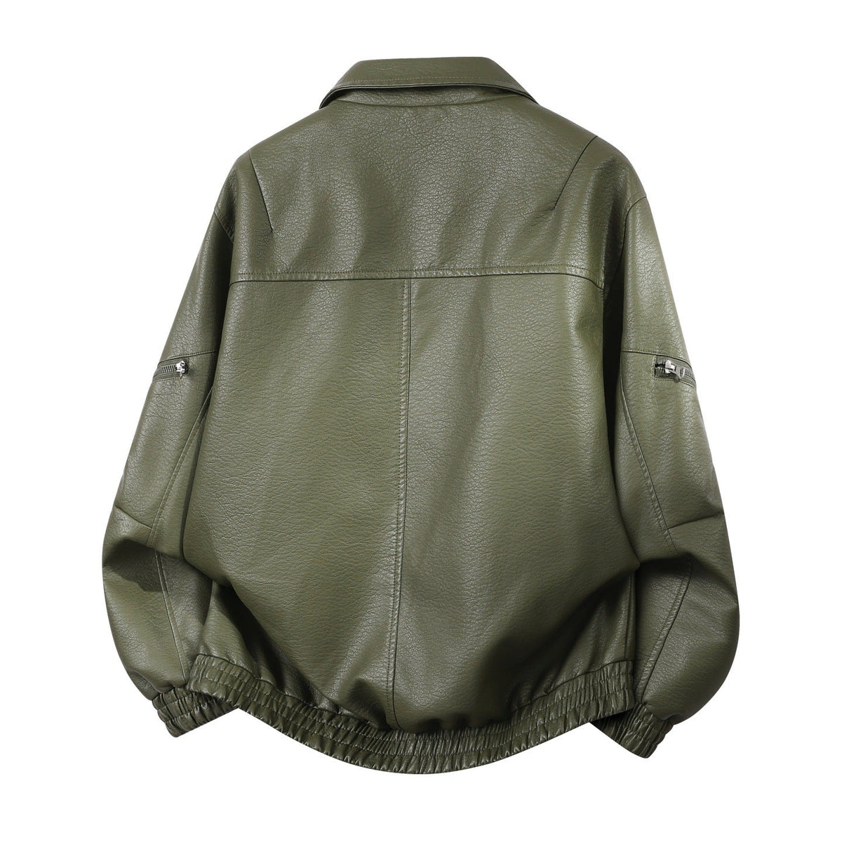 Unisex Bomberjacke mit Kragen und Reißverschluss aus weichem Material