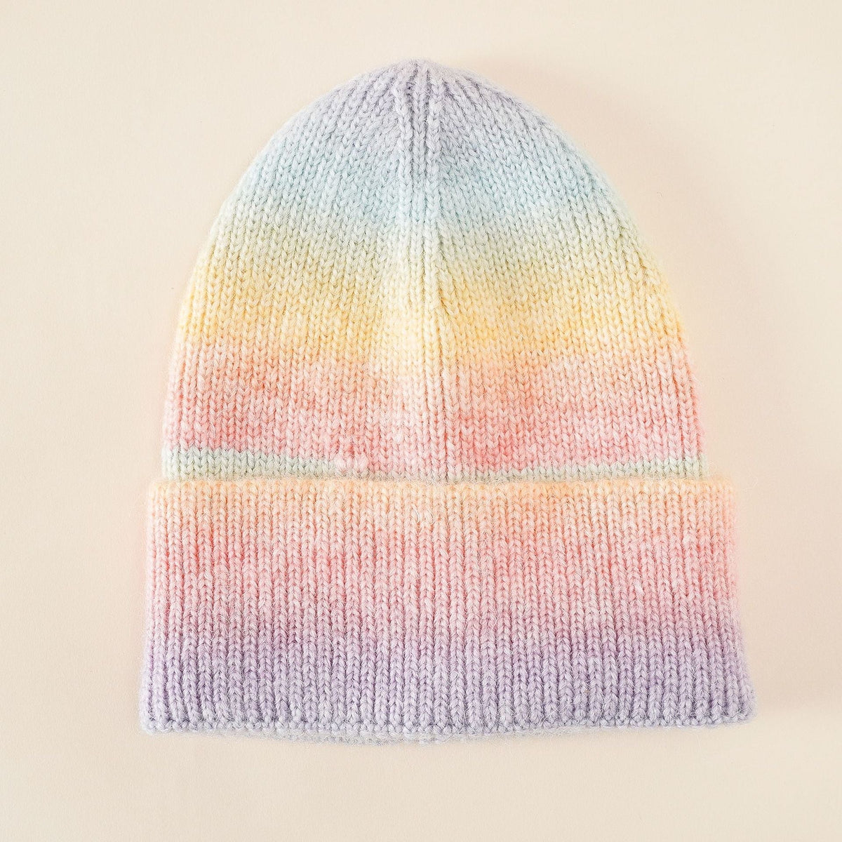 Mütze Strickmütze Beanie Melange Farbverlauf