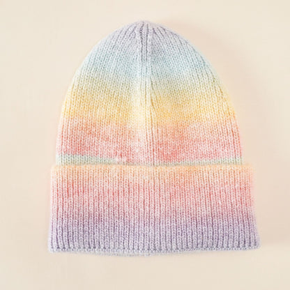 Mütze Strickmütze Beanie Melange Farbverlauf