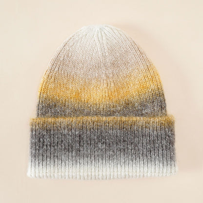 Mütze Strickmütze Beanie Melange Farbverlauf