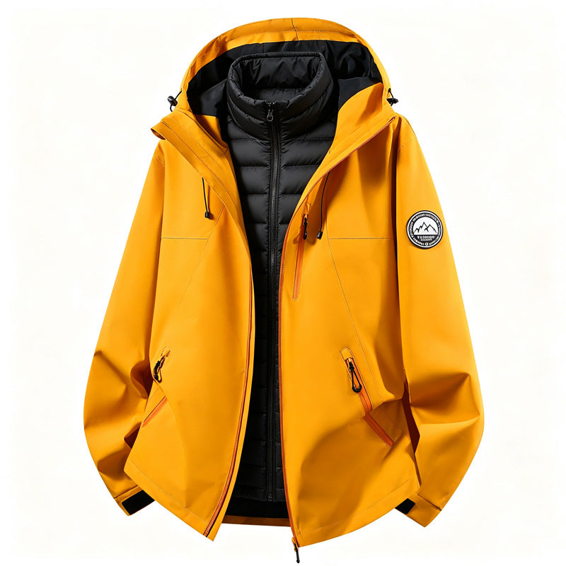 3-in-1 Funktionsjacke mit Kapuze und herausnehmbarer Innenjacke