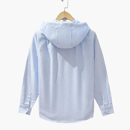 Herren Freizeit Kapuzenhemd – Leichtes Langarm Overshirt für Alltag & Reisen