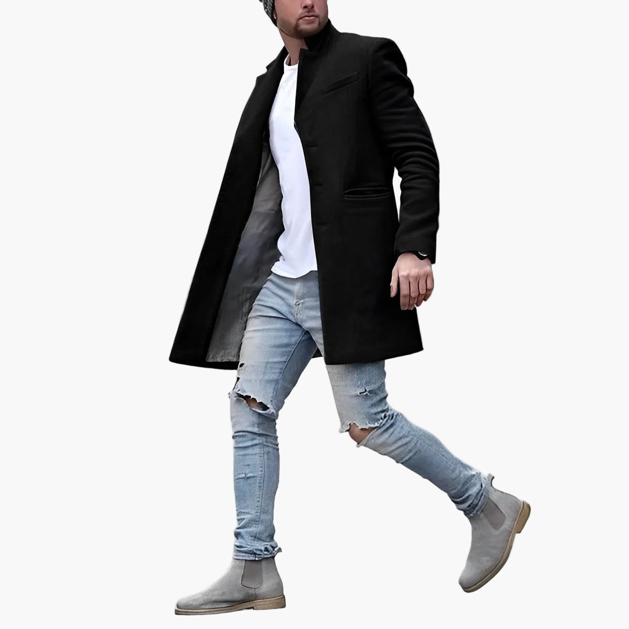 Herren Eleganter Mantel – Modernes, Stilvolles Design für Business & Freizeit