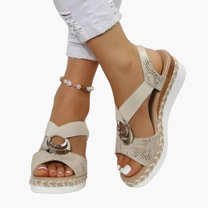 Damen Komfort Plateau-Sandalen mit Keilabsatz – Sommermodische Freizeitschuhe für Alltag und Urlaub