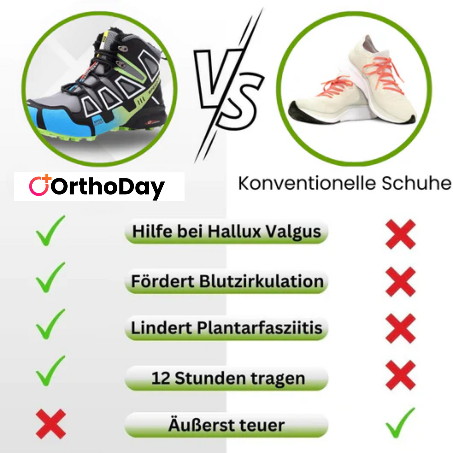 Herren Orthopädische Outdoor Trekking- und Wanderschuhe – OrthoDay Komfort & Rutschfestigkeit