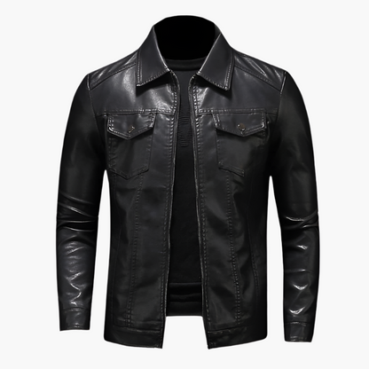 Herren Veganem Lederjacke im klassischen Design für stilvollen Alltag und besondere Anlässe