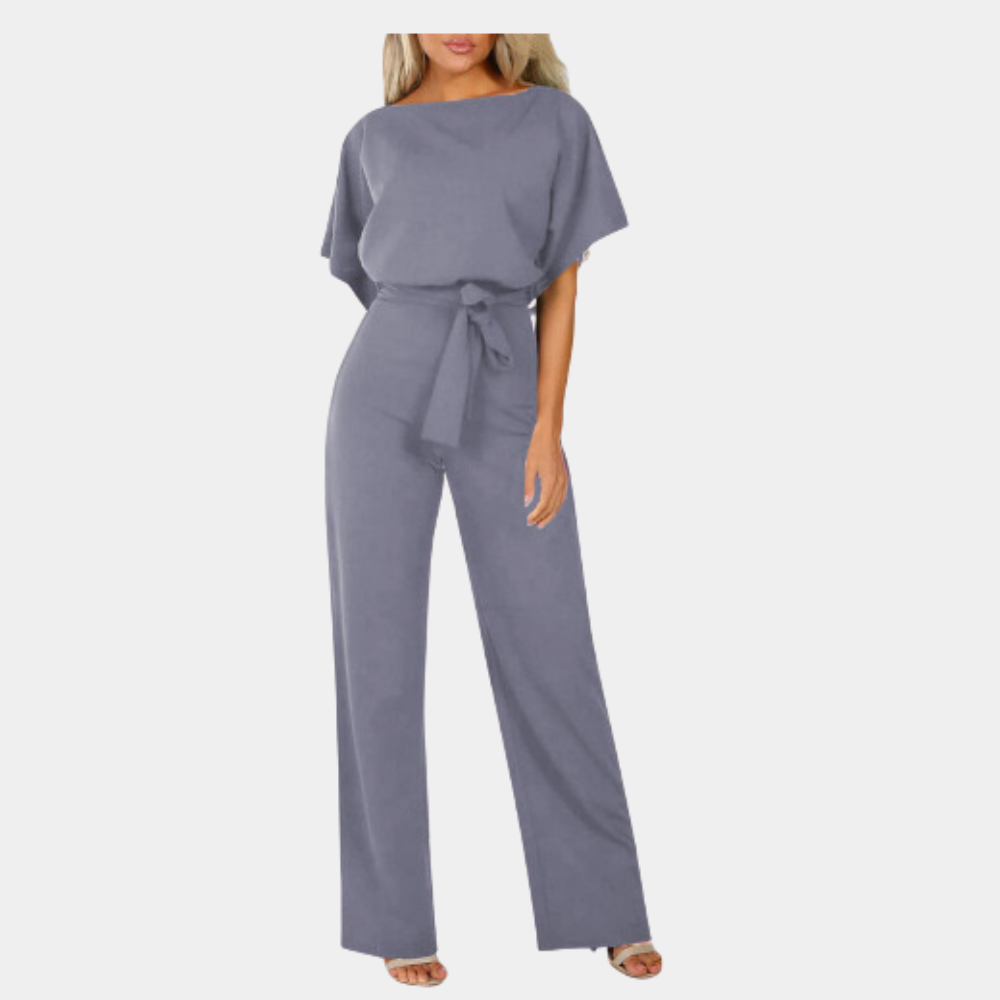 Damen Jumpsuit Elegant Weit Bein mit Taillengürtel – Stilvolle Einteiler für Freizeit und besondere Anlässe