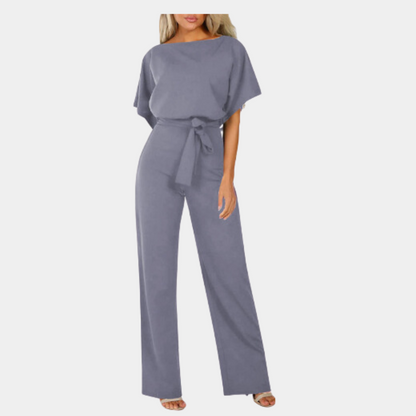 Damen Jumpsuit Elegant Weit Bein mit Taillengürtel – Stilvolle Einteiler für Freizeit und besondere Anlässe