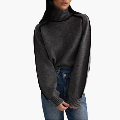 Damen Turtleneck Pullover – Moderner Strickpullover für Herbst und Winter, Elegant & Vielseitig