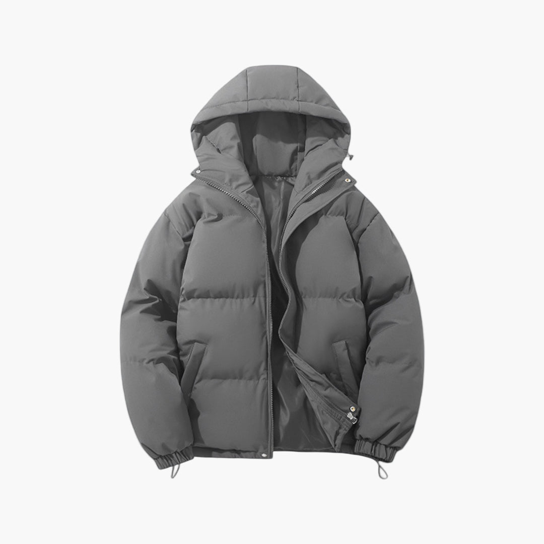 Unisex Warme Winter-Steppjacke mit Kapuze – Robuste Outdoorjacke für Alltag & Kälte