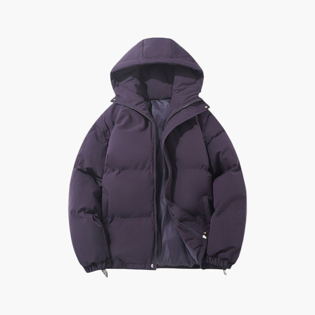 Unisex Warme Winter-Steppjacke mit Kapuze – Robuste Outdoorjacke für Alltag & Kälte