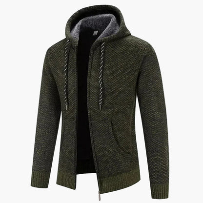 Herren Strickjacke mit Kapuze – Bequemer Freizeit Hoodie für Herbst & Winter