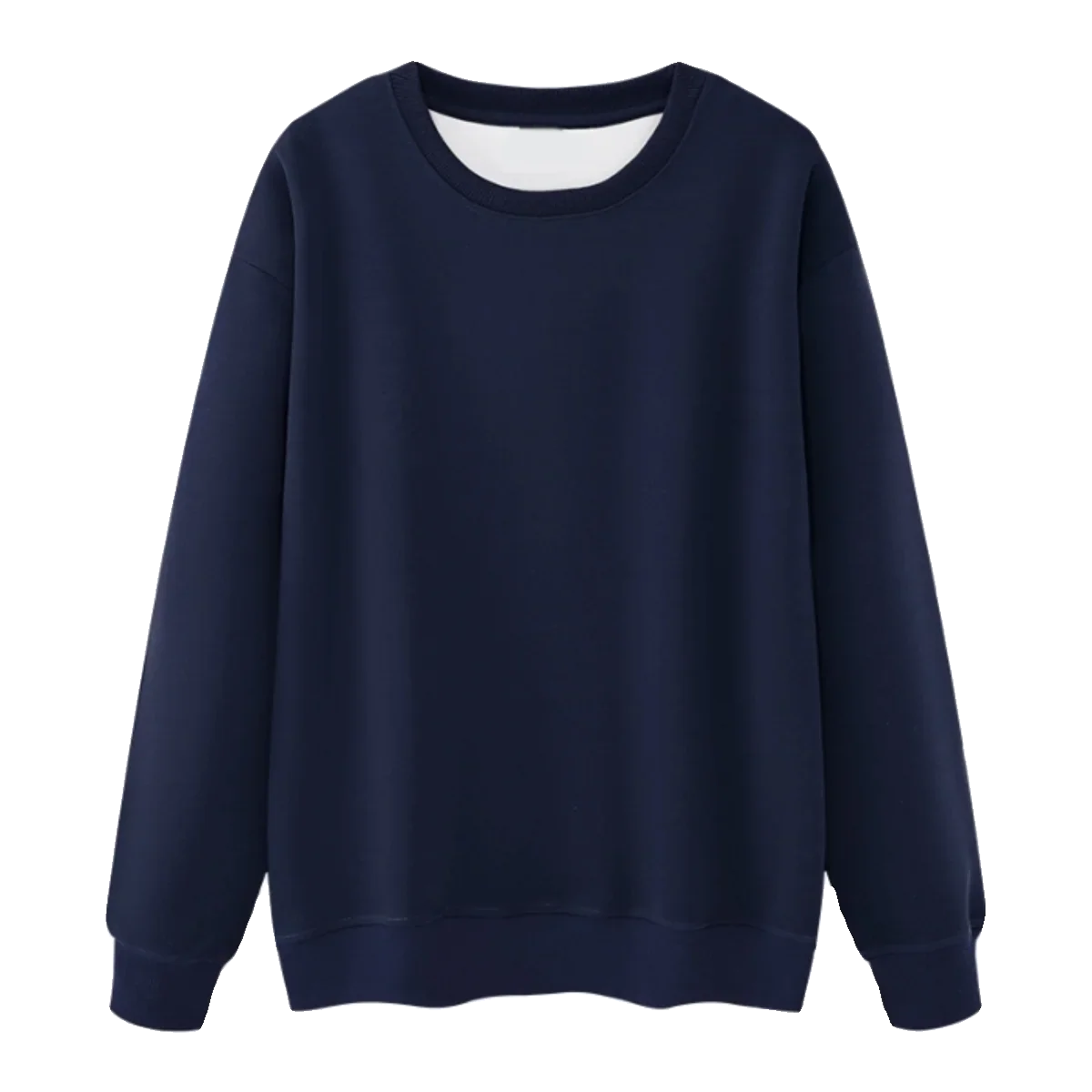 Unisex Langarm Sweatshirt Pullover mit Rundhalsausschnitt warm gefüttert