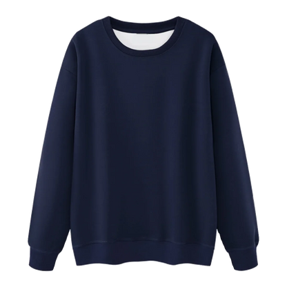 Unisex Langarm Sweatshirt Pullover mit Rundhalsausschnitt warm gefüttert