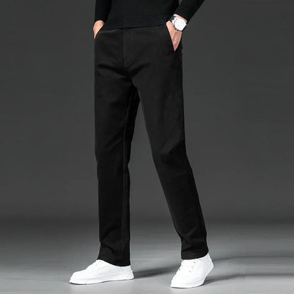 Herren Chino Hose Beige Freizeithose Khaki Straight Fit