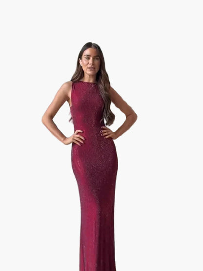 Damen Abendkleid Elegant Figurbetont Glitzernd – Perfekt für Gala & Festliche Anlässe