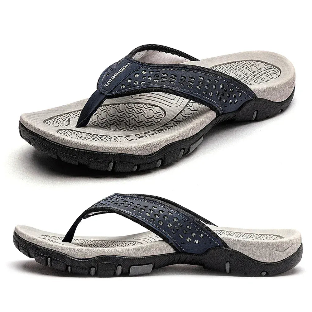 Herren Zehentrenner-Sandalen mit Fußgewölbestütze – Sportlich & Orthopädisch, Ideal für Alltag, Strand und Outdoor
