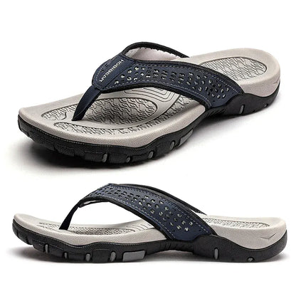 Herren Zehentrenner-Sandalen mit Fußgewölbestütze – Sportlich & Orthopädisch, Ideal für Alltag, Strand und Outdoor