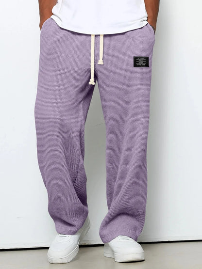 Unisex Freizeithose Waffel-Optik mit Kordelzug