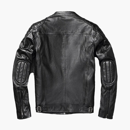 Herren Motorradjacke im Biker-Stil – Schlanke Passform für Freizeit und Alltag
