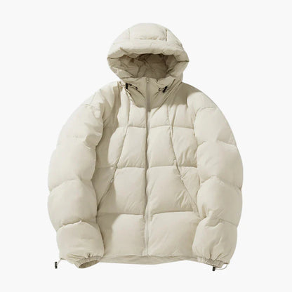 Herren Oversized Daunenjacke – Winter Steppjacke mit Kapuze, Streetwear Stil, Ideal für kalte Tage