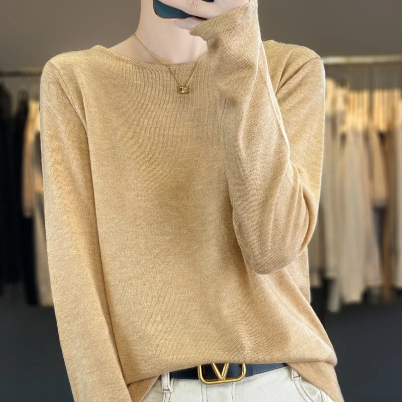 Damen Langarmshirt weiter Ausschnitt weiches Material