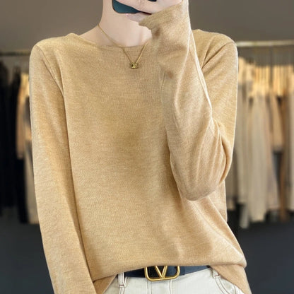 Damen Langarmshirt weiter Ausschnitt weiches Material