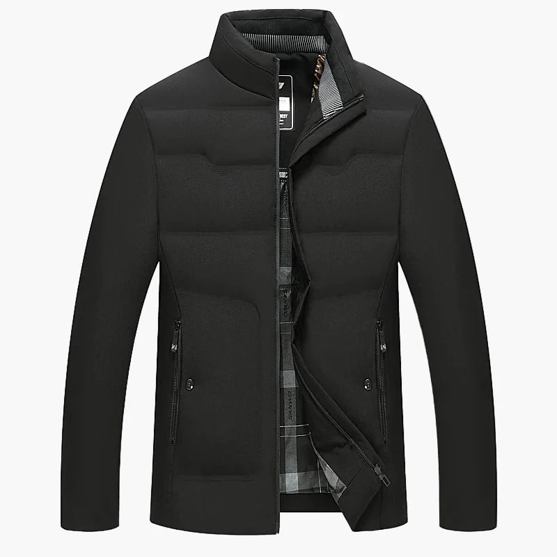 Herren Business Casual Winterjacke – Winddicht, Kältefest, Dick Gefüttert