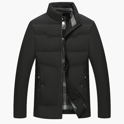 Herren Business Casual Winterjacke – Winddicht, Kältefest, Dick Gefüttert