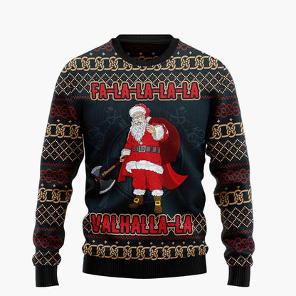 Herren Ugly Christmas Sweater Biker Stil – Lustiger Weihnachts-Pullover mit Santa auf Motorrad