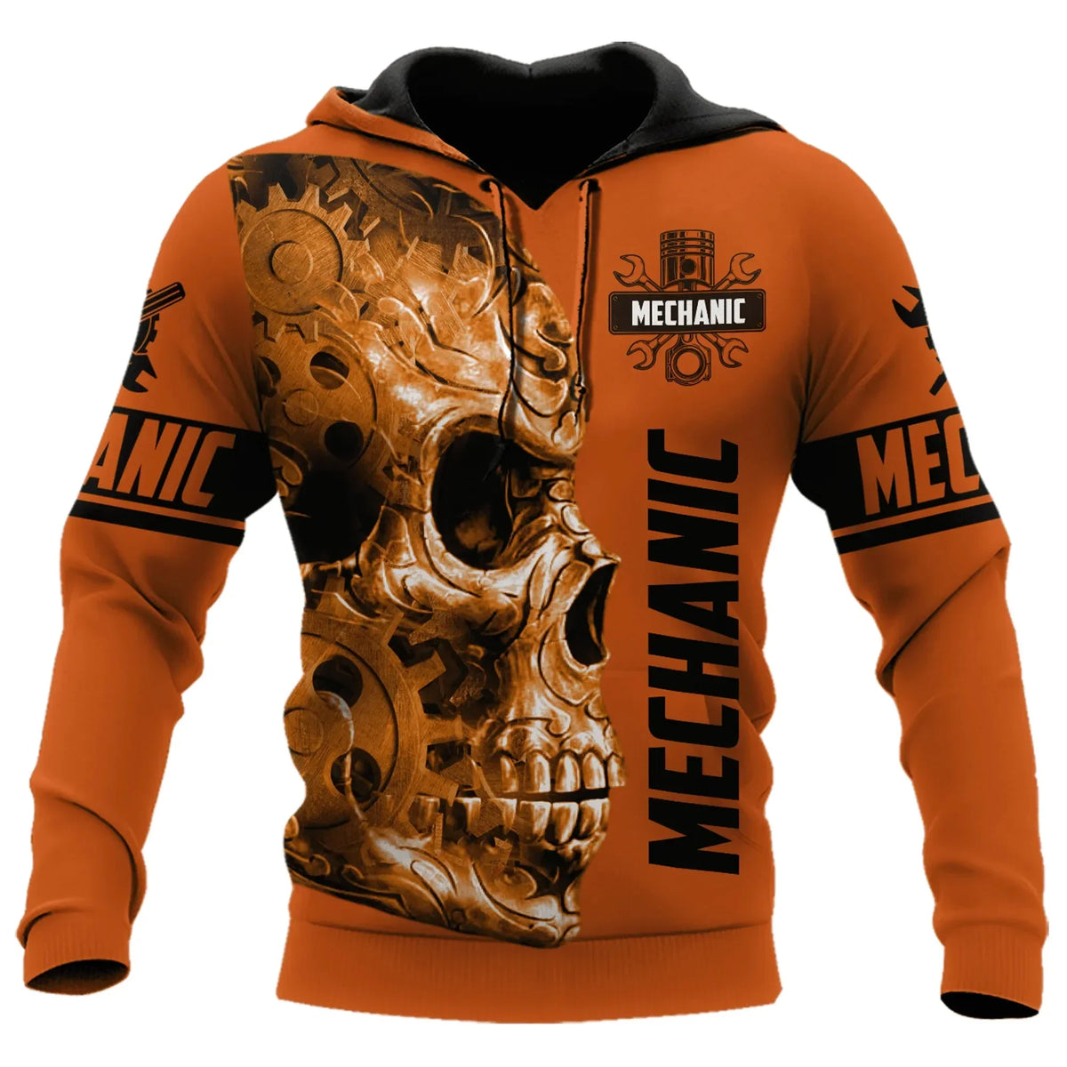 Unisex Kapuzenpullover Hoodie Mechaniker-Motiv Maschinen & Werkzeuge