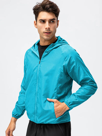 Unisex Leichte Windjacke mit Kapuze – Faltbare Sportjacke für Outdoor