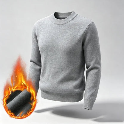 Herren Mock-Neck Pullover Langarm Basic Strickpullover