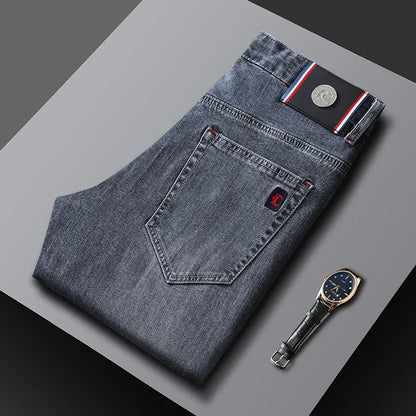 Jeans Herren Denim Hose Dunkelgrau Regular Fit