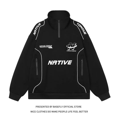 Unisex Trainingsjacke Sportliche Jacke Stehkragen Reißverschluss
