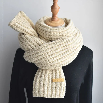 Gerippter Strickschal für Winter, breiter Rippstrick, verschiedene Farben