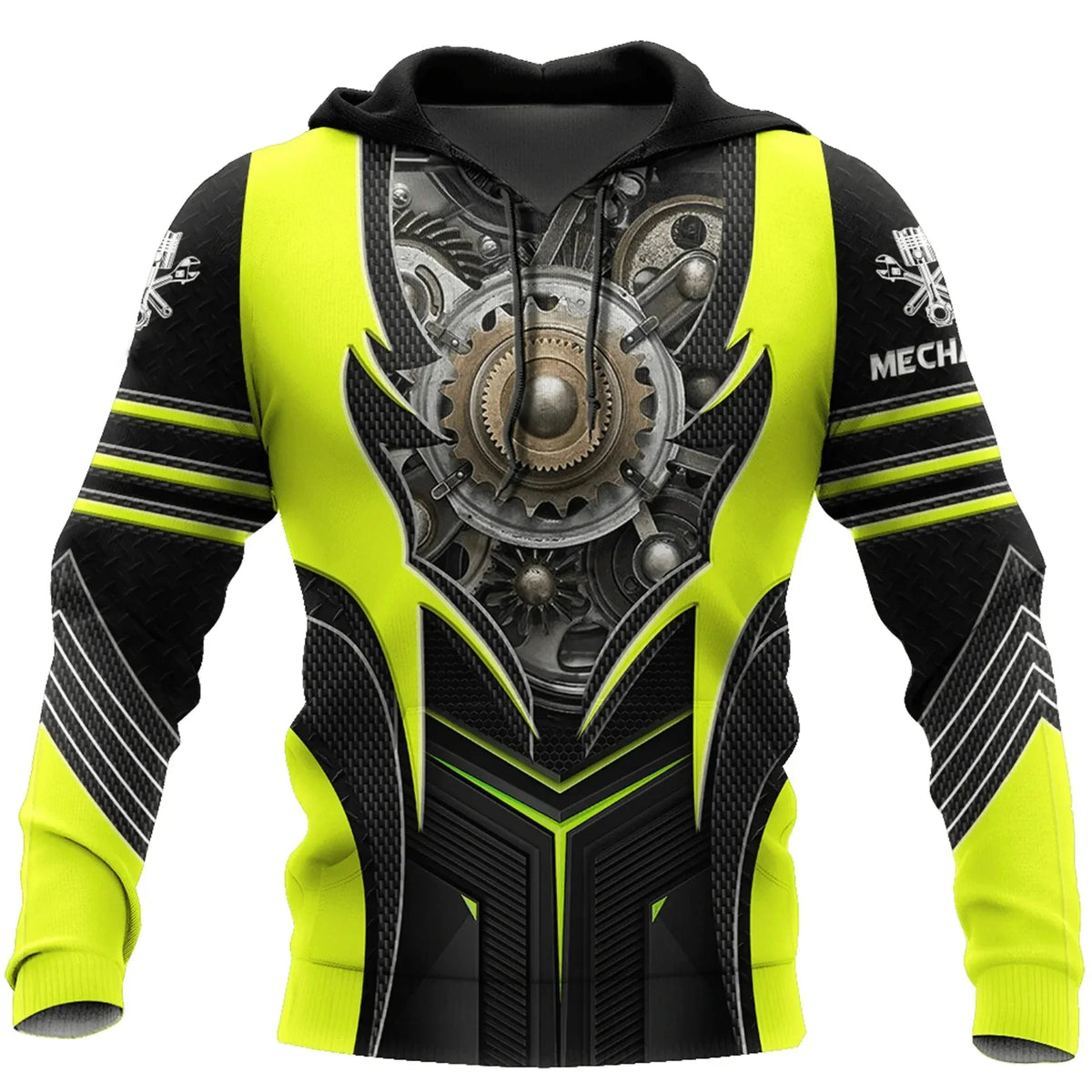 Unisex Kapuzenpullover Hoodie Mechaniker-Motiv Maschinen & Werkzeuge