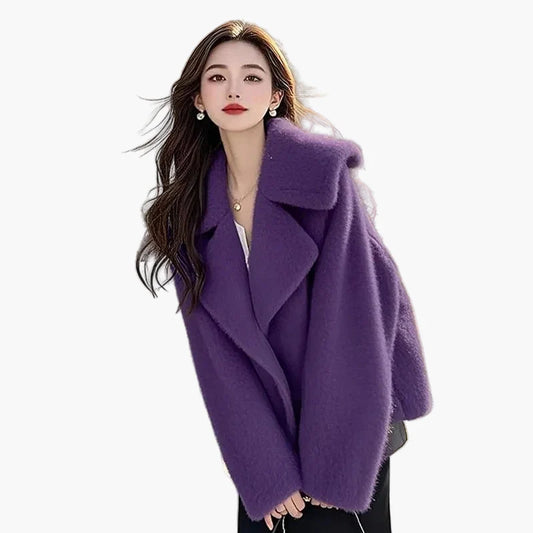 Damen Oversize Mantel im eleganten Street-Style für Alltag und Büro