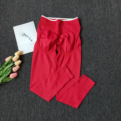 Damen Sport Leggings mit Hoher Taille, Scrunch Butt & Shaping-Effekt