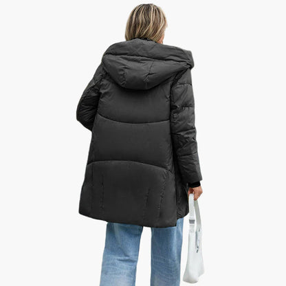 Damen Winter Steppmantel mit Kapuze – Modischer, warmer Outdoor Parka für Alltag und Freizeit