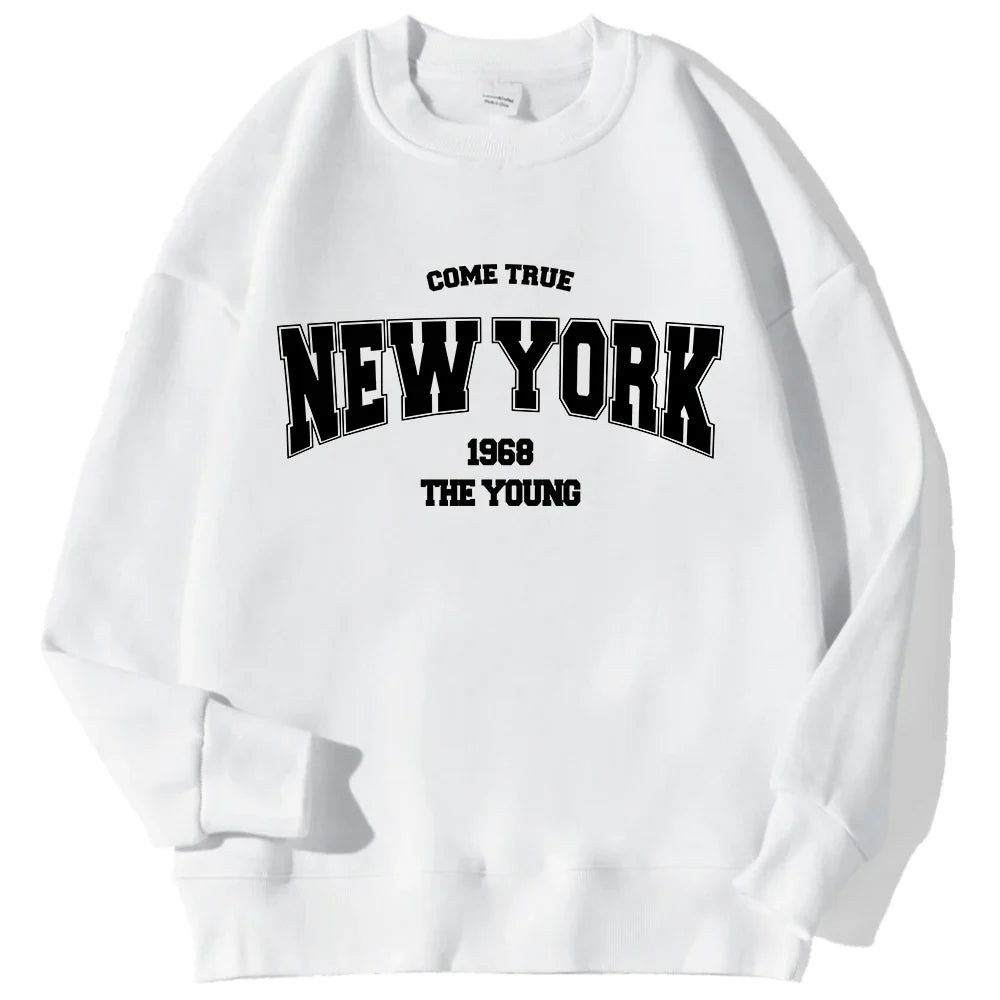 Unisex Sweatshirt Rundhalsausschnitt mit Motivdruck Langarm Oberteil Freizeit