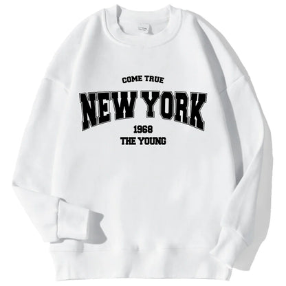 Unisex Sweatshirt Rundhalsausschnitt mit Motivdruck Langarm Oberteil Freizeit
