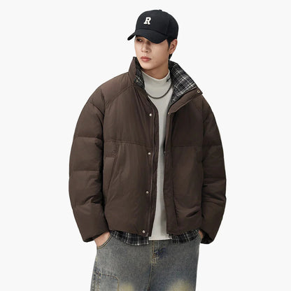 Herren Oversized Pufferjacke im Streetwear-Stil für Alltag und Freizeit
