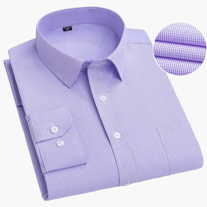 Herren Business Hemd Slim Fit – Gestreiftes Langarmhemd für Büro & Alltag