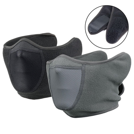 Unisex Winter-Gesichtsmaske mit Fleece und Mesh, winddichter Halswärmer für Outdoor-Sport